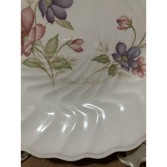 Antique Floral Festival Bowl/ Dish by Mitani (Japan) Rare and feminine 1921-1940 - Picture 4 of 16